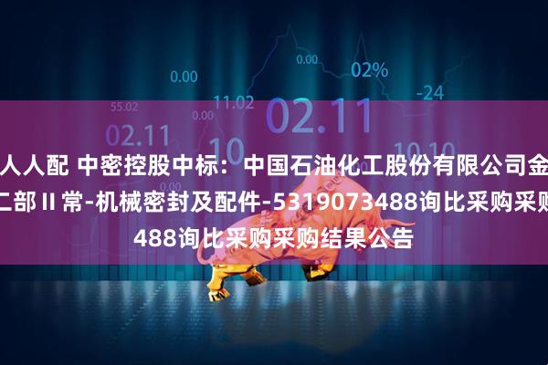人人配 中密控股中标：中国石油化工股份有限公司金陵分公司二部Ⅱ常-机械密封及配件-5319073488询比采购采购结果公告